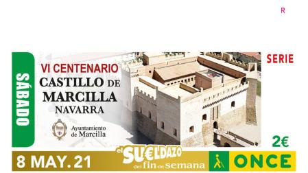 El Castillo de Marcilla conmemora su VI Centenario en el cupón de la ONCE