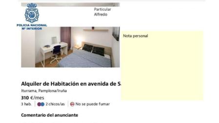 Detenido en Pamplona acusado de estafar más de 70.000€ a unas 125 víctimas