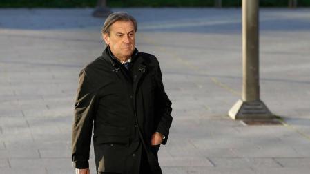 Archanco, a su llegada a la Audiencia de Navarra