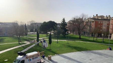 Zizur Mayor sustituye parte del alumbrado público de la urbanización