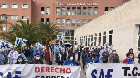Concentración de la Plataforma Navarra de Salud.