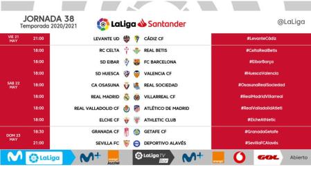 LaLiga rectifica los horarios: Osasuna juega el sábado