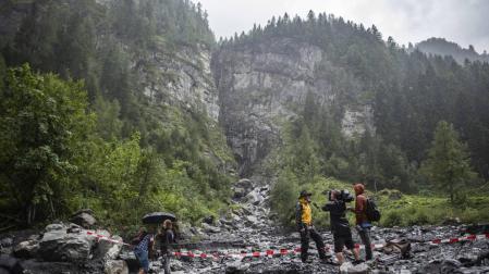 El cuerpo del barranquista de Allo apareció al retirar nieve en la zona