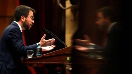 Aragonès se compromete a culminar la secesión con un referéndum acordado