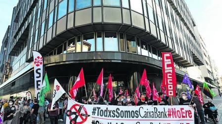 Concentración celebrada este jueves por la tarde.