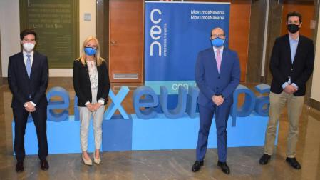 Javier Enciso, responsable cenxeuropa de CEN; María José Ballarín, vicepresidenta primera de CEN; Carlos Fernández Valdivielso, secretario general de CEN; Erik Zabala, CEO de ZABALA Innovation.