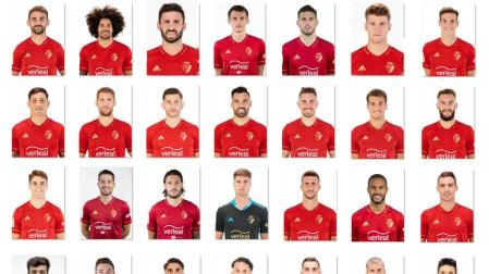 Los 28 jugadores que Osasuna ha utilizado en la temporada 2020-21.