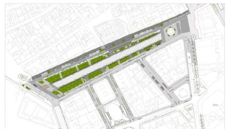 Pamplona trabaja en el proyecto de reurbanización del paseo de Sarasate