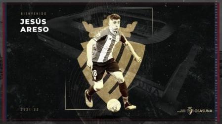 El canterano Jesús Areso vuelve a Osasuna