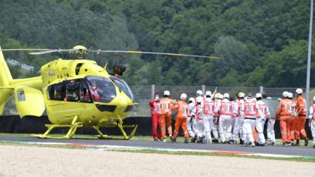 El suizo Jason Dupasquier, herido de extrema gravedad en Mugello