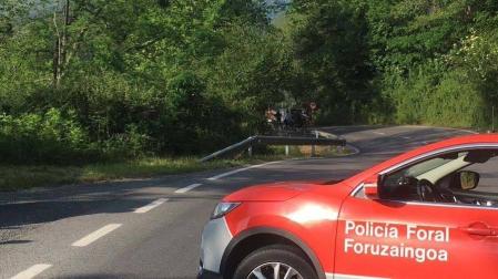 Un ciclista muere atropellado en Otsondo por un conductor que se ha dado a la fuga