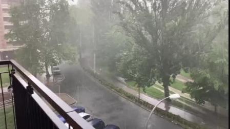 Tormenta torrencial en Pamplona