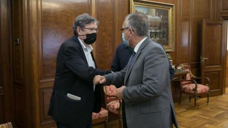 Gerardo Herrero, inmerso en el rodaje en Pamplona de 'El comensal'