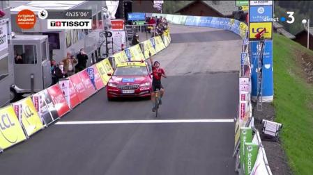 El ucraniano Mark Padun, vencedor en solitario de la jornada alpina de la Dauphiné.
