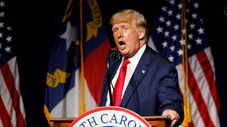 Trump, durante la convención del Partido Republicano en Carolina del Norte.