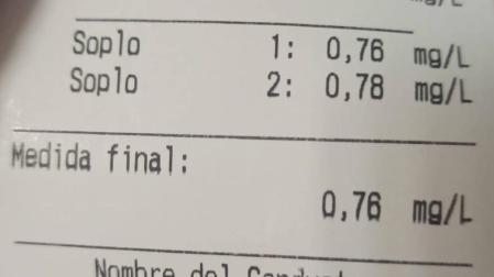 Un conductor que viajaba con su nieta de 3 años triplica la tasa de alcohol permitida