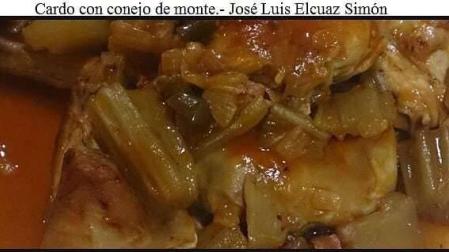 Cardo con conejo de monte
