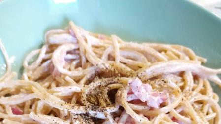 Imagen de los falsos espaguetis carbonara