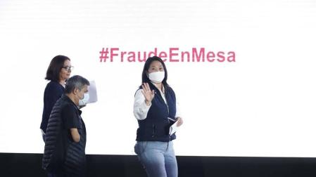 Fujimori eleva la tensión electoral y pide anular los votos de Castillo