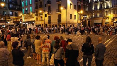 Concentración en Pamplona contra la violencia machista