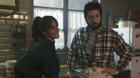 Iñaki Ardanaz con Macarena García, dos de los protagonistas adultos de la serie junto a Gorka Otxoa.
