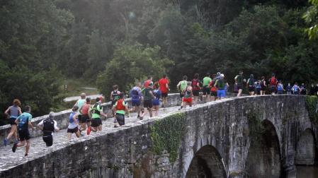 Corredores que este domingo 20 de junio participaron en la prueba de 25 kilómetros con salida y llegada en Villava
