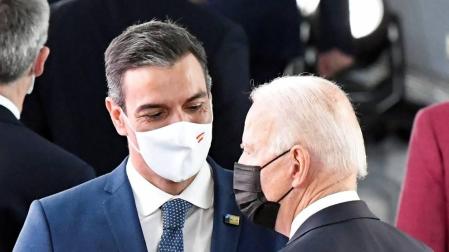 Encuentro entre Joe Biden y Pedro Sánchez.
