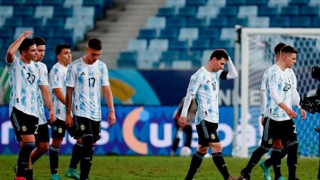Selección Argentina durante el partido contra Bolivia, a quien golearon este martes