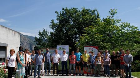 Representantes de entidades y clubes de montañas, ayer en la nueva ‘Estación de Trail’