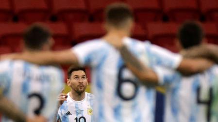 Messi, durante la tanda de penaltis