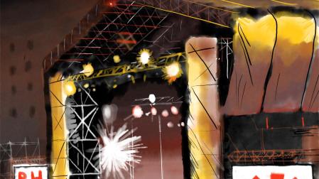 Ilustración de uno de los conciertos de San Fermín de años anteriores
