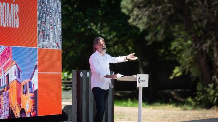 El presidente de Òmnium Cultural, Jordi Cuixart, durante el acto de celebración de los 60 años de la entidad