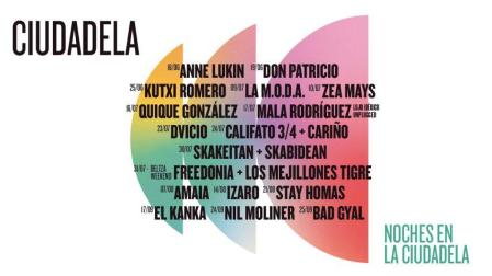 Cartel de los conciertos de 'Las Noches en la Ciudadela'.