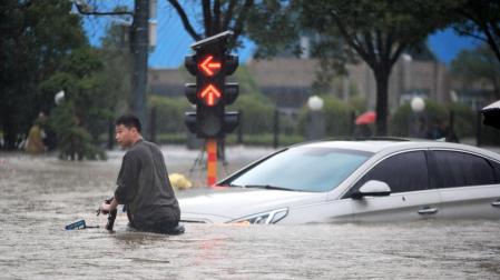 Imagen de las inundaciones en Zhengzhou, ciudad de la provincia de Henan