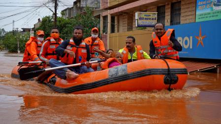 Evacuación en la India.