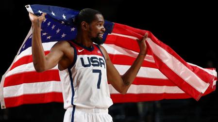 Kevin Durant, con 29 puntos, 6 rebotes y 3 asistencias, fue el mejor jugador de Estados Unidos