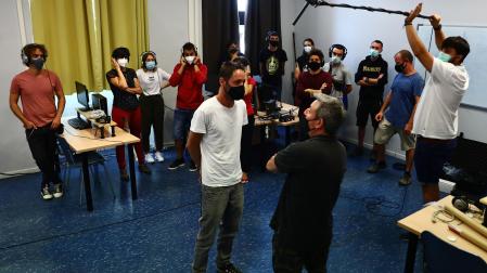Prueba de sonido en directo en el curso de sonido impartido este lunes y martes por Ernesto Santana