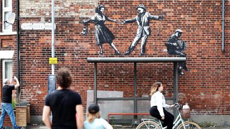 Una de las obras de Banksy en la localidad inglesa de Great Yarmouth