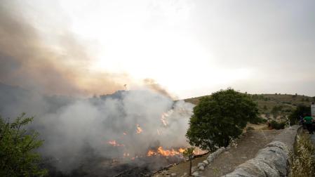 Uno de los incendios activos en Italia