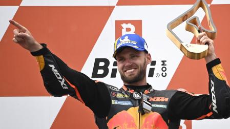 Brad Binder, en el podio