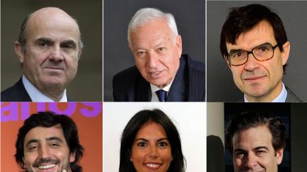 Luis de Guindos, José Manuel García Margallo, Juan González-Barba, Adriana Maldonado, Toni Roldán y Pablo Zalba