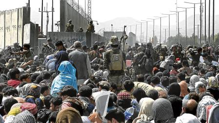 Imagen de los alrededores del aeropuerto de Kabul.