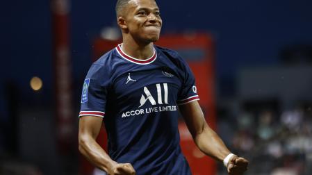 Kylian Mbappé, en el partido disputado ante el Brest el 20 de agosto