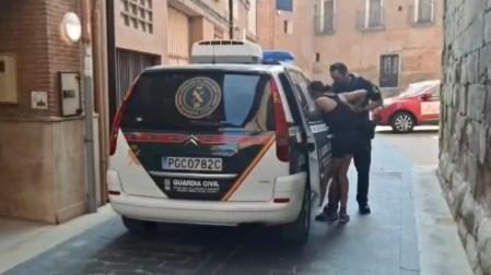 Una de las peregrinas auxiliadas