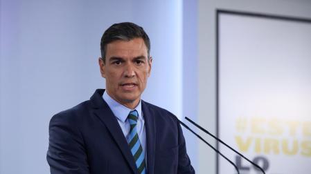 El presidente del Gobierno, Pedro Sánchez, comparece en rueda de prensa.