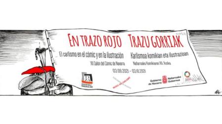 Cartel de la exposición temporal ‘En trazo rojo’ del Museo del Carlismo.