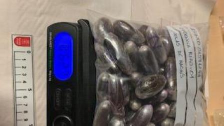 Parte de la droga incautada: 627 gr de hachís