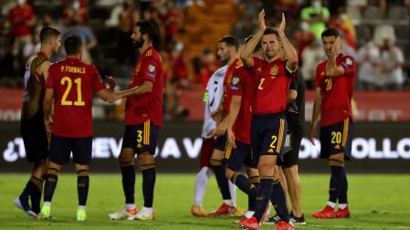 César Azpilicueta al término del encuentro entre España y Georgia