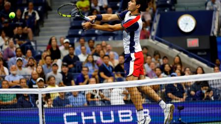 Carlos Alcaraz durante los cuartos de final del US Open