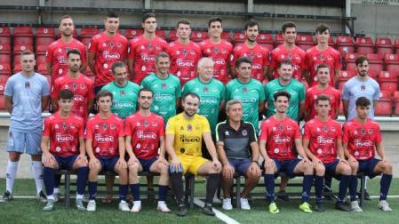 El Corellano, en su fotografía de presentación, estrenará esta temporada ante el Pamplona en Corella
